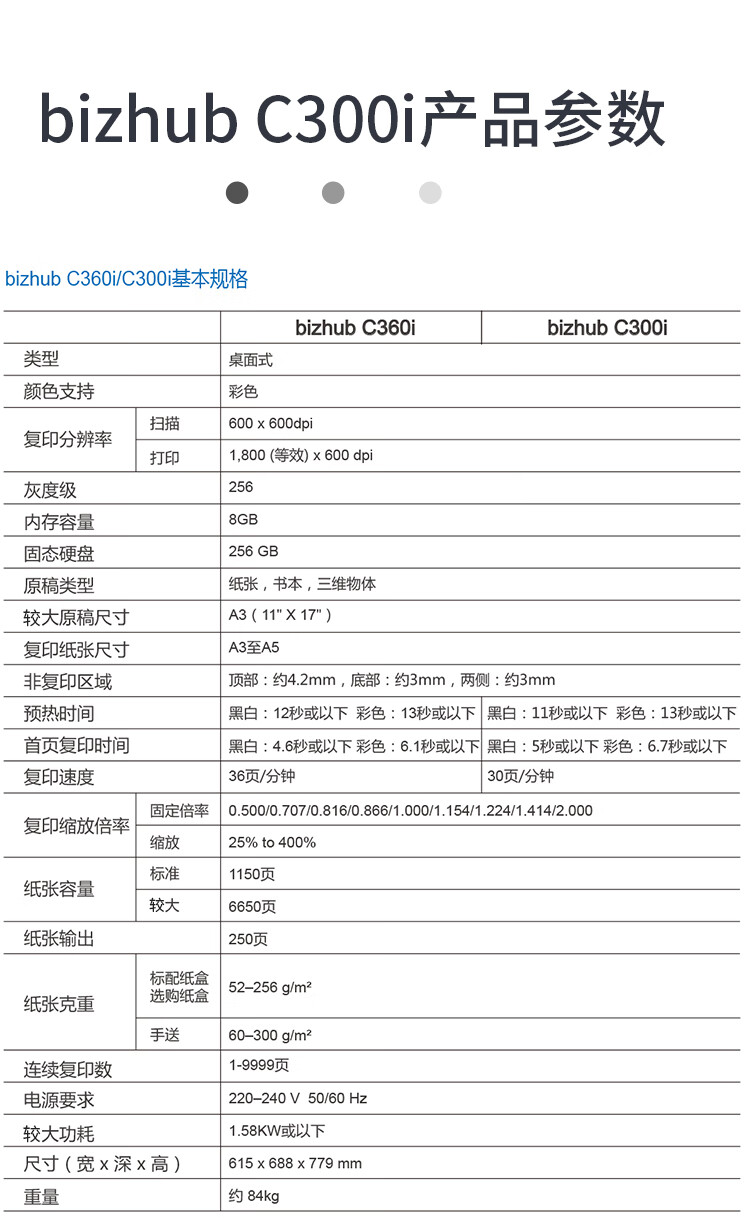 柯尼卡美能達 C300i A3 彩色復合機 全新機